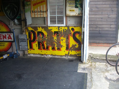 Enamel sign pratts - enamel, sign,pratts