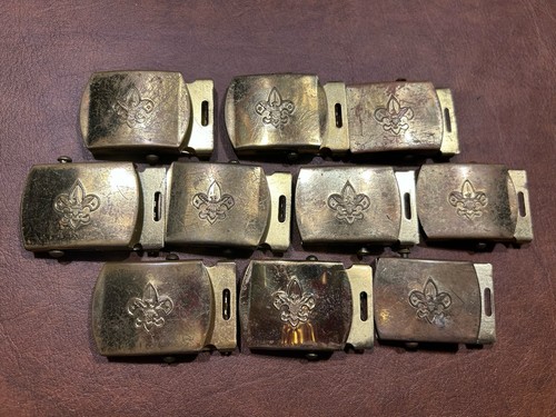 Vintage boy scout solid brass - boy,