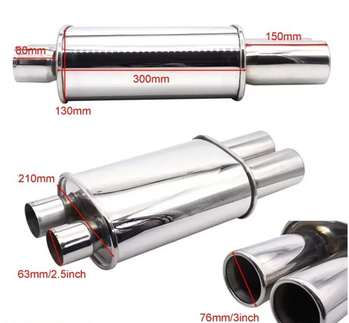 2x2 exhaust dual tip muffler - 2x2",