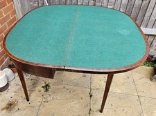 Georgian Mahogany Antique"D" Shaped Card Table Circa 1800