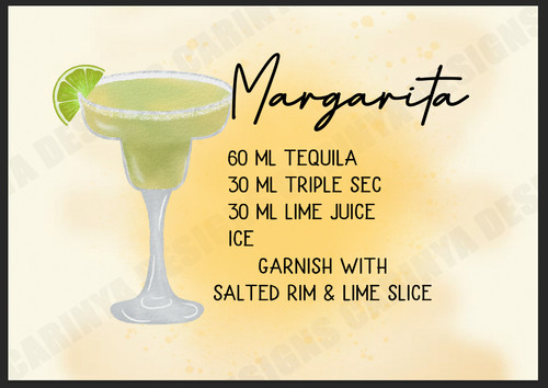 Margarita cocktail metal - cocktail,