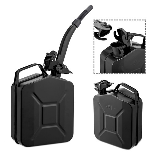 Black metal jerry can fuel - metal,