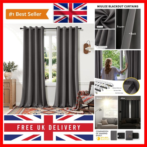 Grey blackout curtains - grey,