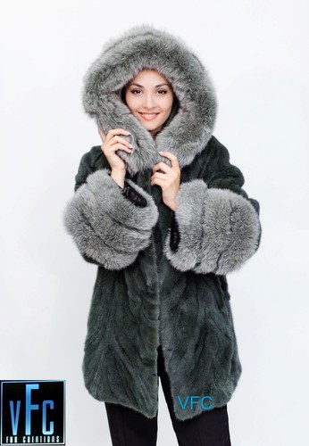 Emerald green mink - green, fur