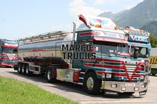 Truck Photo Scania 143H Tanker Trailer Austria Turquoise BIRD AUSTR #k3xu