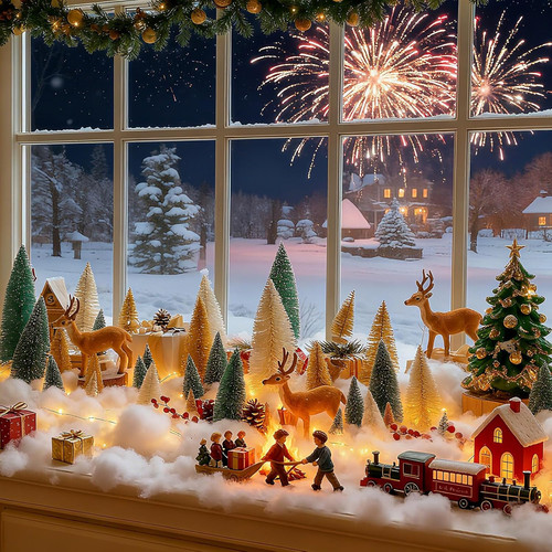 Pcs christmas village set - pcs,