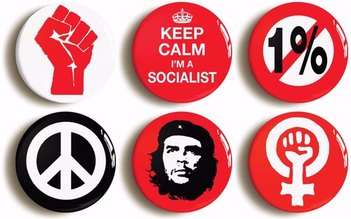 Socialist activist badge - activist,