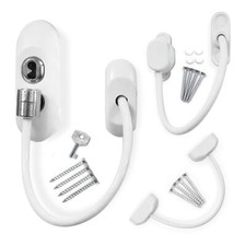 Window Cable Restrictor Safety Lock Heavy Duty Security UPVC Wire Frame Lock