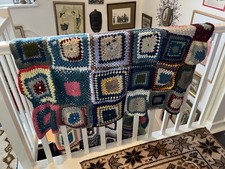 Vintage Hand Crochet Blanket