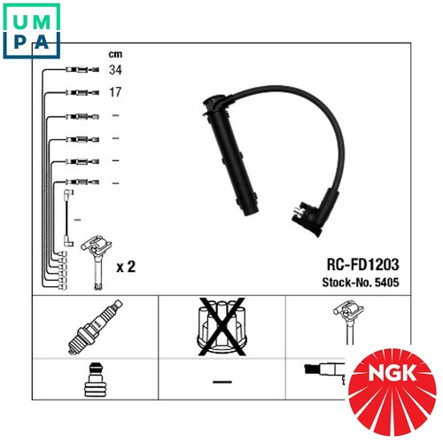 Ignition cable kit 5405 - 5405, for