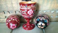 PAIR OF HAND PAINTED WOODEN