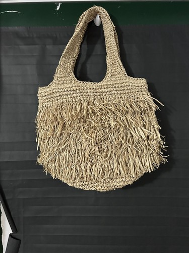 Lusana raffia fringe - raffia, bag