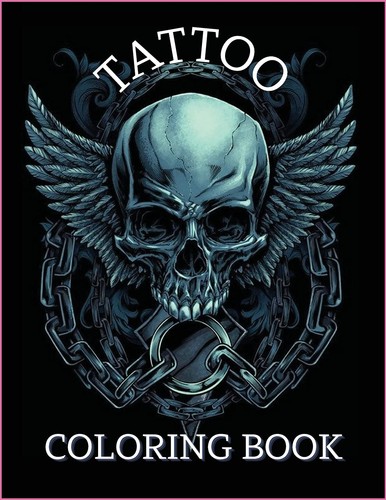 Tattoo coloring book for - tattoo, men