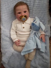 Full Body Silicone Baby Boy Charlie (Newborn) 20"by Jo Birch. (soft blend)