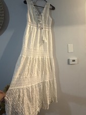 Knitwear White Lace Maxi Dress