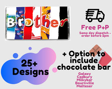 BROTHER CHOCOLATE BAR WRAPPER | Brother Bro Birthday Chocolate Lover | FREE POST