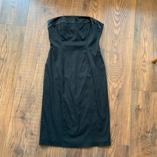Black strapless fitted - , dress