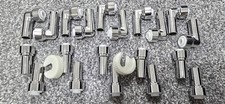 20 x Push-Fit Chrome  Connectors: 10 Straight  And 10 90 Degrees Elbows 15x10 mm