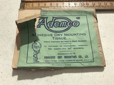 Vintage Ademco Dry Mounting Tissues Nice Label Vintage Dry Mounting Tissues Pack