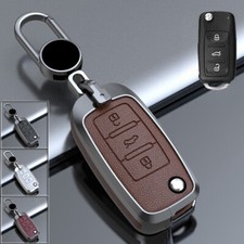 Zinc Alloy Leather Car Key Fob