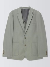 Kin Rae Linen Blend Slim Fit Tailored Suit Jacket Blazer Light Green 40S RRP£130
