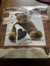 POPCORN Teddy Bear Soft Toy Knitting Kit  12"/30cm - unused + stuffing 