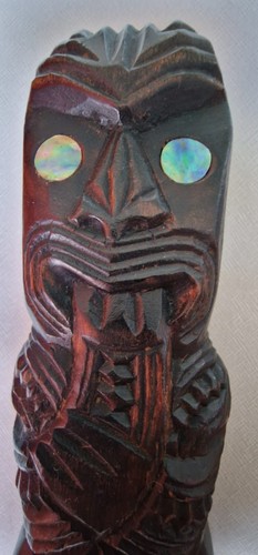 Vintage hand carved maori - carved, tiki