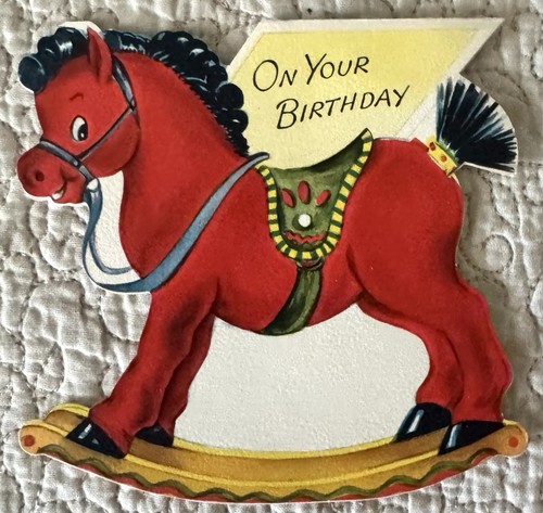 Vintage birthday red rocking - birthday,