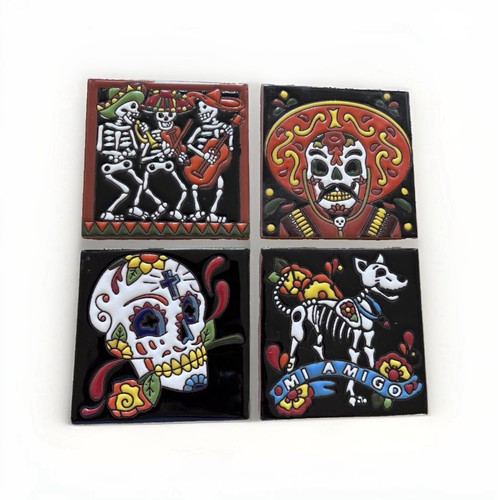 Set mexican hand painted - set, 4