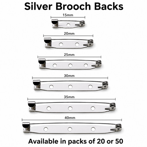 Steel brooch back - steel,