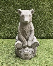 Concrete Bear Outdoor Garden Ornament Lawn Sculpture Animal Statue Frost Procted