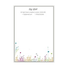 LETTERHEAD Personalised writing paper A4 & A5, Flower Business stationery sb04