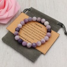 LEPIDOLITE Bracelet Stretch Fit Handmade Gift Bag &Card Crystal Gemstone 4/6/8mm