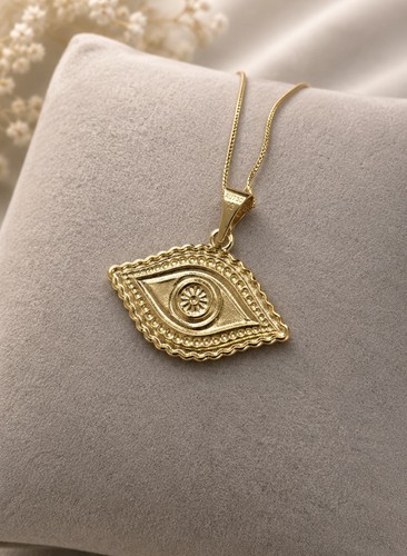 Solid 18ct evil eye - 18ct,