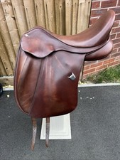 Bates Innova Dressage Saddle 18 Brown Adj