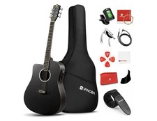 Vangoa Left Handed Guitar 4/4 Electro Acoustic Guitar Full Size 41 Inches with 4
