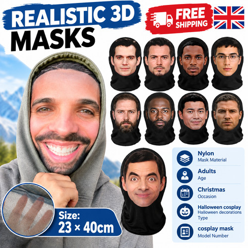 Realistic face mask full - realistic,