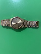 1973 Vintage Omega Men's Watch Geneve Gold Bracelet Automatic Date Rare Silver