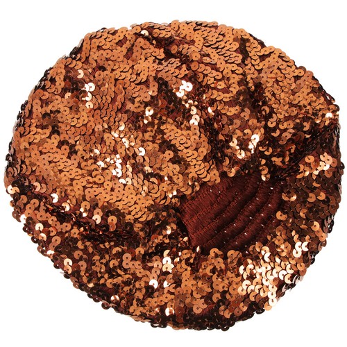 Pink reusable sequin beret - sequin, hat