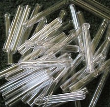 50 x 6 mm Polystyrene Test Tubes, rimless, Bag of 500 tubes - NEW