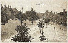 1915 Chipping Norton Market Place Oxfordshire, B&W Vintage Postcard