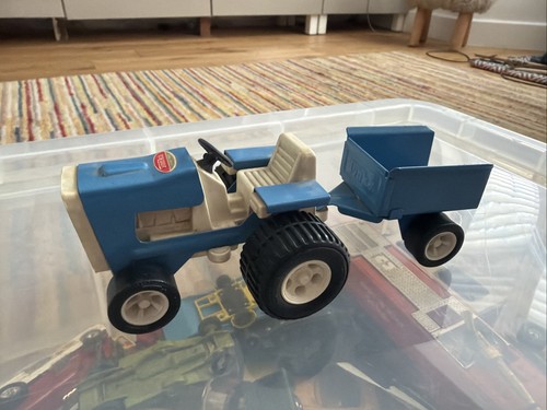 Blue tonka tractor - blue, and