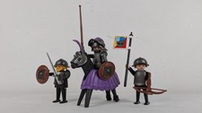 Playmobil Jousting Knight On Horse With Squires Medieval Soldiers Figure Bundle