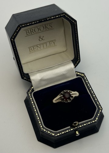 Antique 9ct silver - silver, garnet