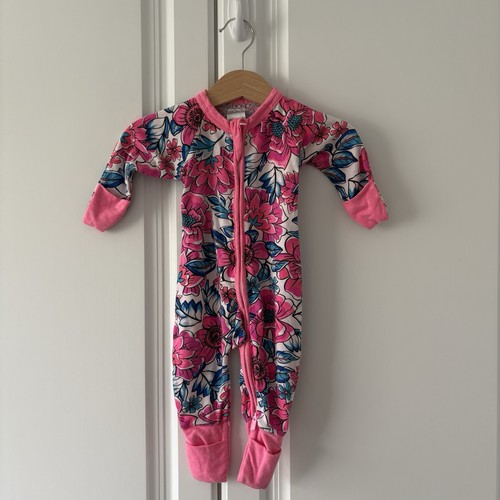Girls baby bonds pink - pink, floral