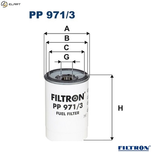 Fuel filter 971 for - for, volvo