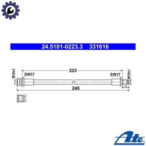 Brake hose 5101 0223 - brake, for