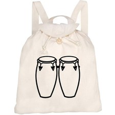 'Conga Drums' Canvas Rucksack