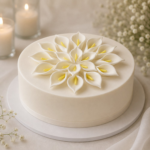 Elegant calla lily cake - elegant,
