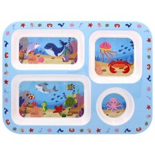 Kids Divided Plate Blue Sea